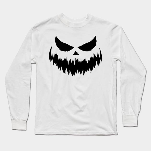 Halloween Spooky Pumpkin Long Sleeve T-Shirt by AmazingDesigns